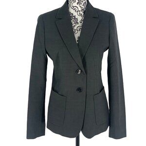 MaxMara Weekend Wool Blend 2 Button Blaze Gray USA Size 10